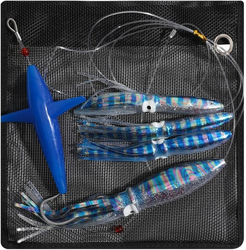 OCEAN CAT Saltwater Trolling Fishing Lures Bird Chain Teaser for Fishing with Rigged Hook 8/0 for Mahi, Tuna, Wahoo and Big Game Fish - Image 4